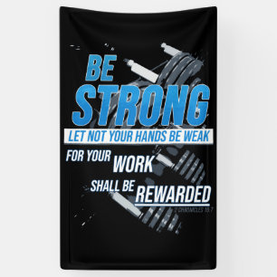 Faith Fitness Motivation: Be Strong Christian Banner
