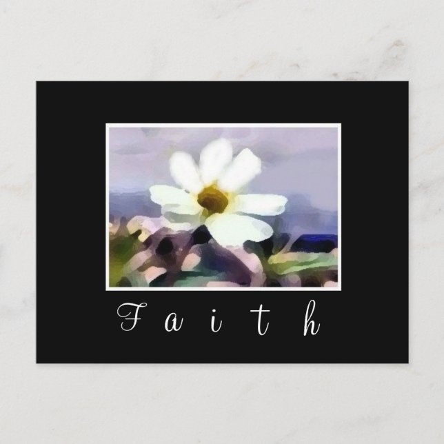 faith floral postcard (Front)