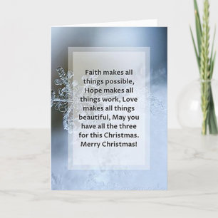 Faith Folded Christmas Greeting Card