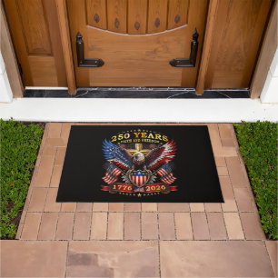 Faith Freedom 250 Years 1776 2026 Patriotic Eagle Doormat