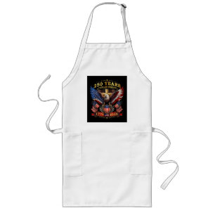 Faith Freedom 250 Years 1776 2026 Patriotic Eagle Long Apron