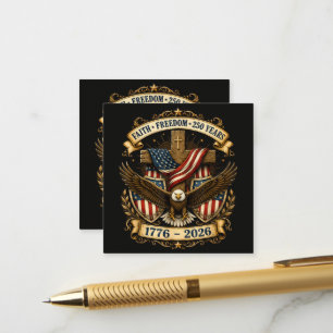 Faith Freedom 250 Years 250th Anniversary Enclosure Card
