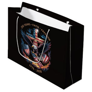 Faith Freedom 250 Years 250th Anniversary Large Gift Bag