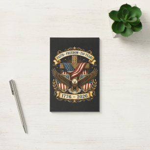 Faith Freedom 250 Years 250th Anniversary Post-it Notes