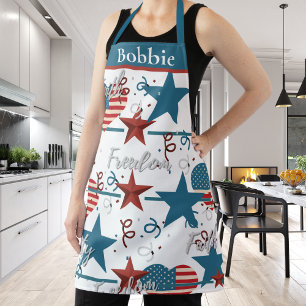Faith, Freedom and Liberty Retro Patriotic Custom Apron