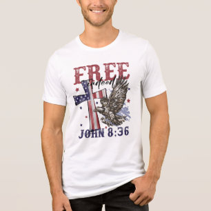 Faith & Freedom: John 8:36 Tri-Blend Shirt