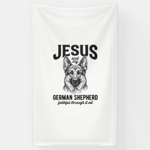 Faith German Shepherd Shirt for Christian Dog Love Banner