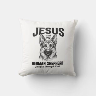 Faith German Shepherd Shirt for Christian Dog Love Cushion