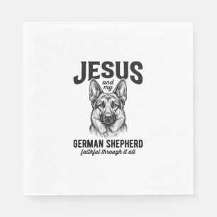 Faith German Shepherd Shirt for Christian Dog Love Napkin