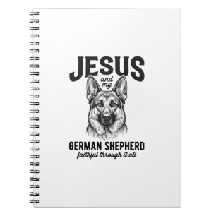 Faith German Shepherd Shirt for Christian Dog Love Notebook