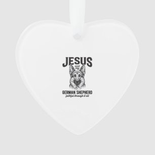 Faith German Shepherd Shirt for Christian Dog Love Ornament