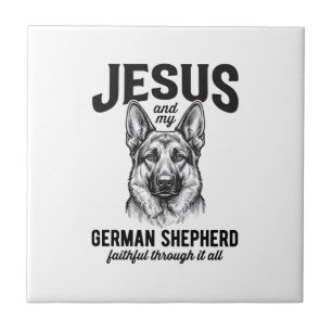 Faith German Shepherd Shirt for Christian Dog Love Tile