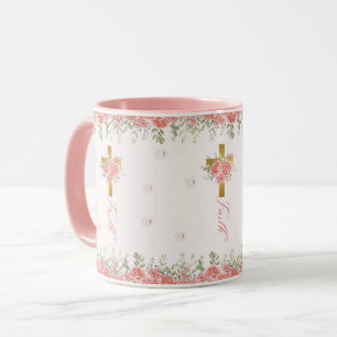Faith Gift Floral Cross Mug