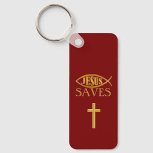 Faith Gifts Collection:Jesus Saves Key Ring