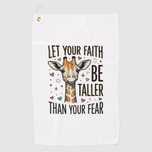 Faith Giraffe Inspirational Vintage Shirt Design_1 Golf Towel