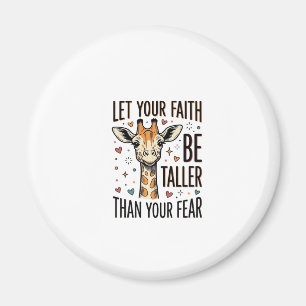 Faith Giraffe Inspirational Vintage Shirt Design_1 Magnet
