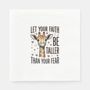 Faith Giraffe Inspirational Vintage Shirt Design_1 Napkin