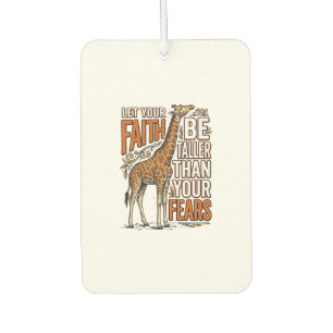 Faith Giraffe Vintage Inspirational Shirt Design_1 Car Air Freshener