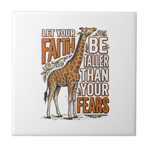 Faith Giraffe Vintage Inspirational Shirt Design_1 Tile