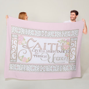 FAITH Gives Substance Fleece Blanket (Pink)