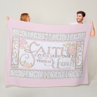 FAITH Gives Substance Fleece Blanket (Pink)