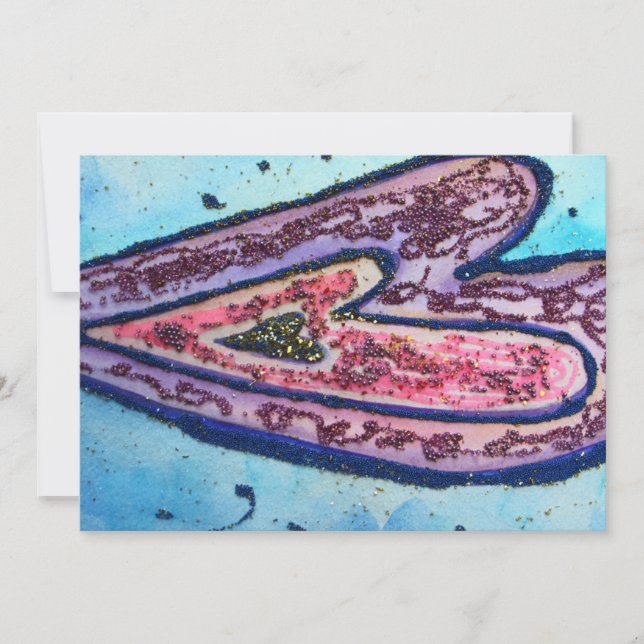 Faith Glitter Hearts Custom Invitation or Invites (Front)