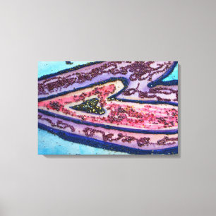 Faith Glitter Hearts Painting Canvas Art Print