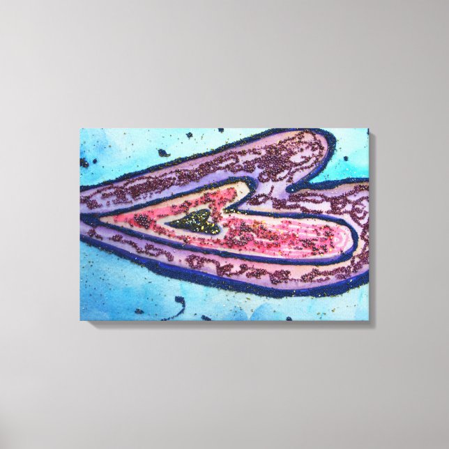 Faith Glitter Hearts Painting Canvas Art Prints (Front)