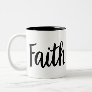 Faith Gospel Graphics Faith Art Aesthetic Christia Two-Tone Coffee Mug