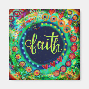 Faith Green Pretty Fun Floral Modern Inspirivity Magnet