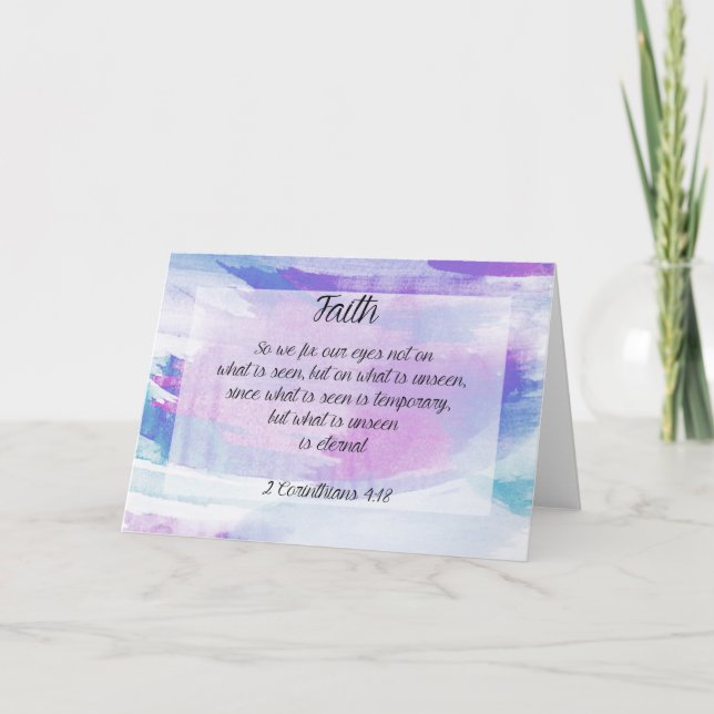Faith Greeting Card Encouragement Bible Religious (Front)