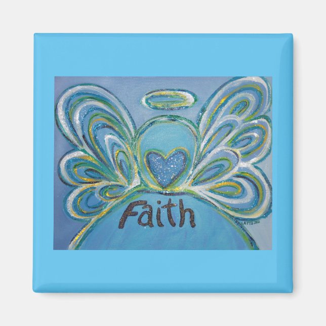 Faith Guardian Angel Word Custom Magnet (Front)