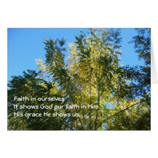 Faith Haiku/Trees On Card
