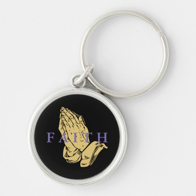 Faith Hands of Prayer Keychain (Front)