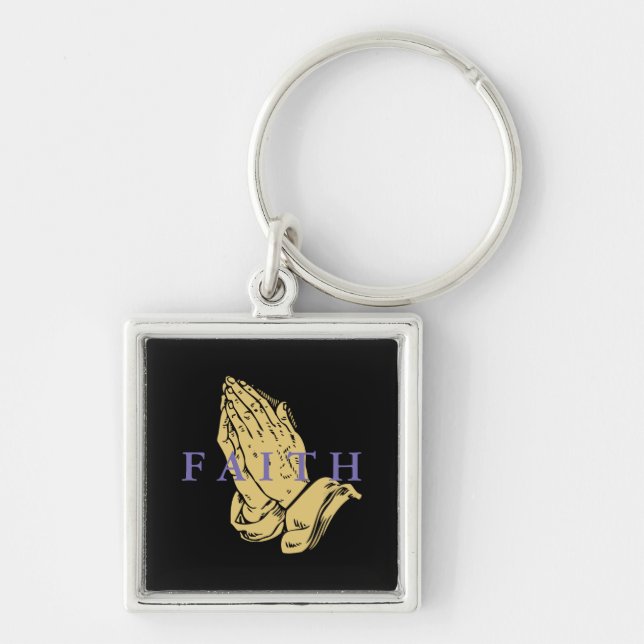 Faith Hands of Prayer Keychain (Front)
