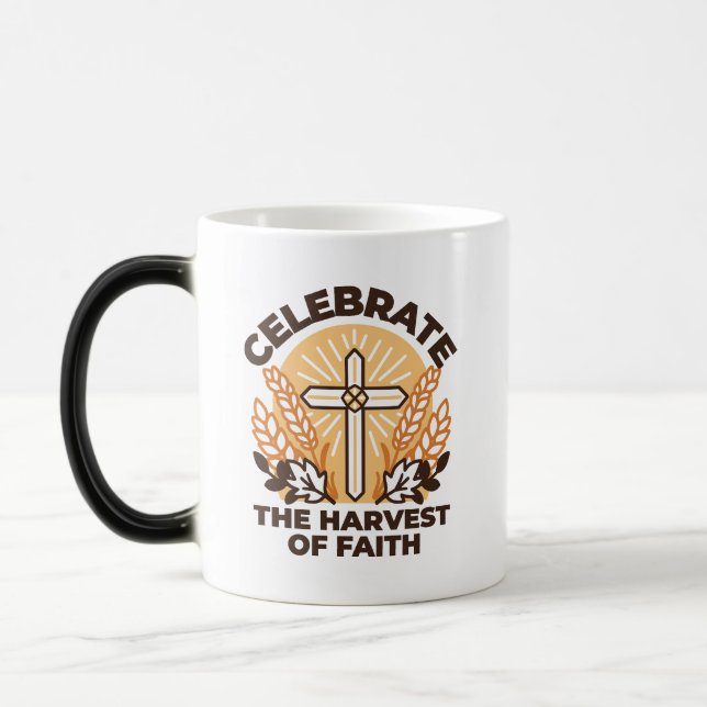 Faith Harvest Celebration – Inspirational Art Magic Mug (Left)