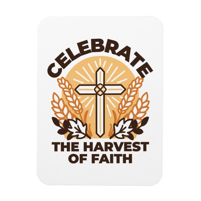 Faith Harvest Celebration – Inspirational Art Magnet (Vertical)