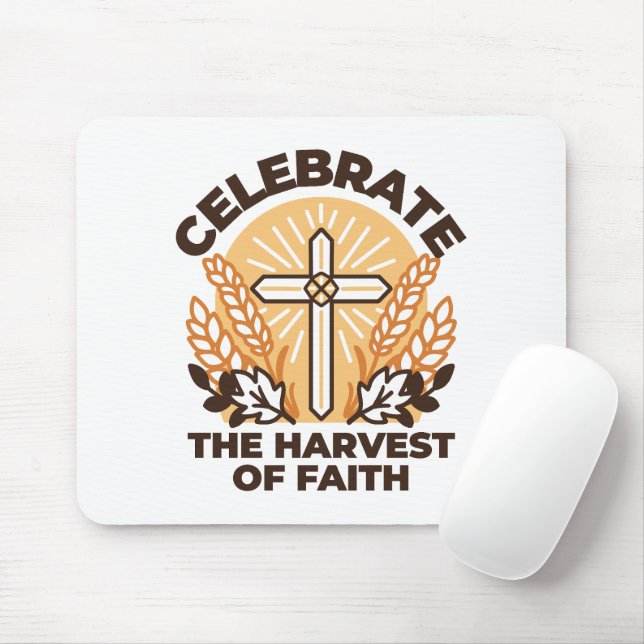 Faith Harvest Celebration – Inspirational Art Mouse Mat (With Mouse)