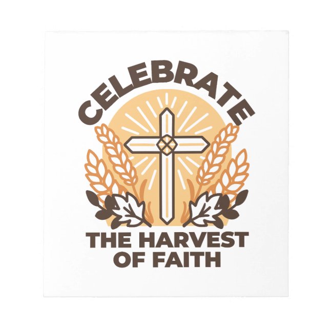 Faith Harvest Celebration – Inspirational Art Notepad (Front)