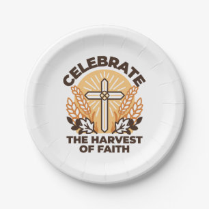 Faith Harvest Celebration – Inspirational Art Paper Plate