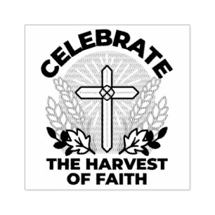 Faith Harvest Celebration – Inspirational Art Rubber Stamp