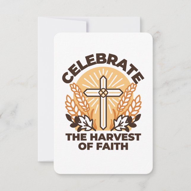 Faith Harvest Celebration – Inspirational Art Thank You Card (Front)