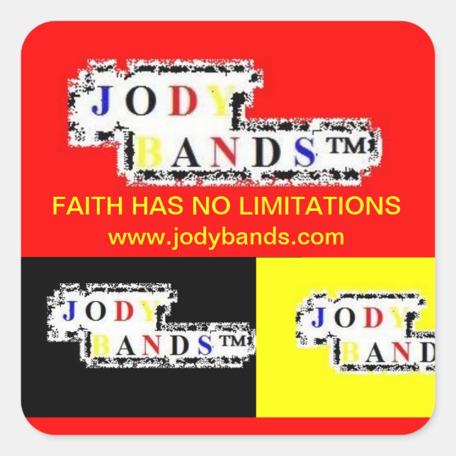 Faith Has No Limitations-  Red & Yellow Sticker (Front)