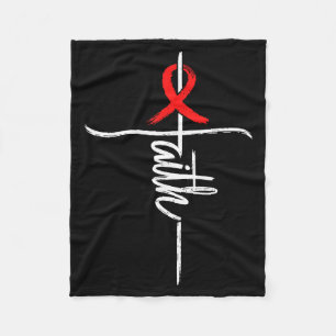 Faith Heart Health Christian Heart Disease Awarene Fleece Blanket