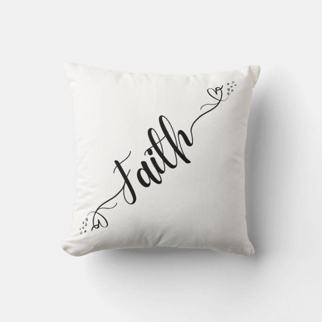 Faith & Hearts  Cushion (Front)