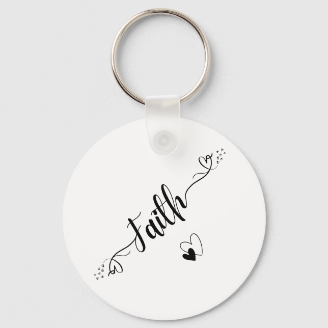 Faith & Hearts Keychain (Front)