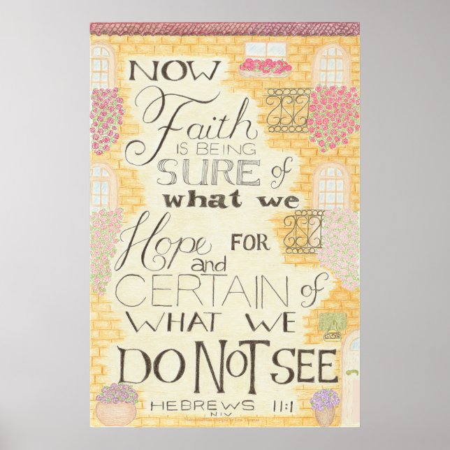 Faith - Hebrews 11:1 Wall Art (Front)