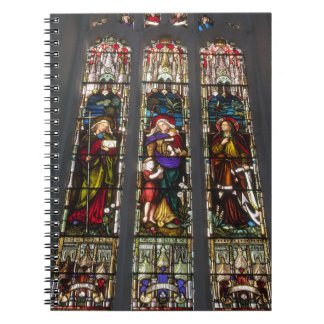 Faith, Hope and Charity Stained Glass Window Notebook
