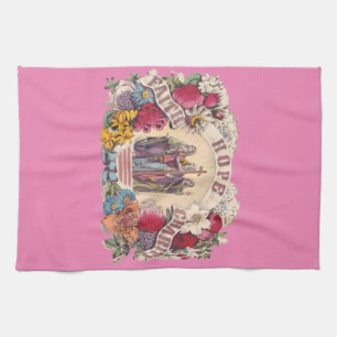 Faith, Hope and Charity Theological virtues Tea Towel