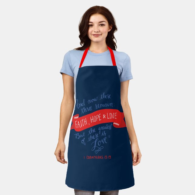 Faith Hope and Love 2 Apron (Worn)